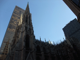 Southwest side of Saint Patrick`s Cathedral