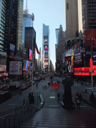 Times Square, viewed from the red steps at Times Square