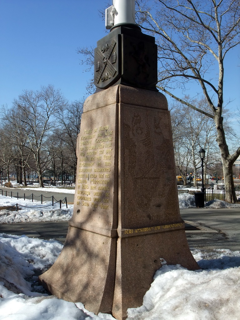 The Netherlands Memorial Flagstaff at Battery Park