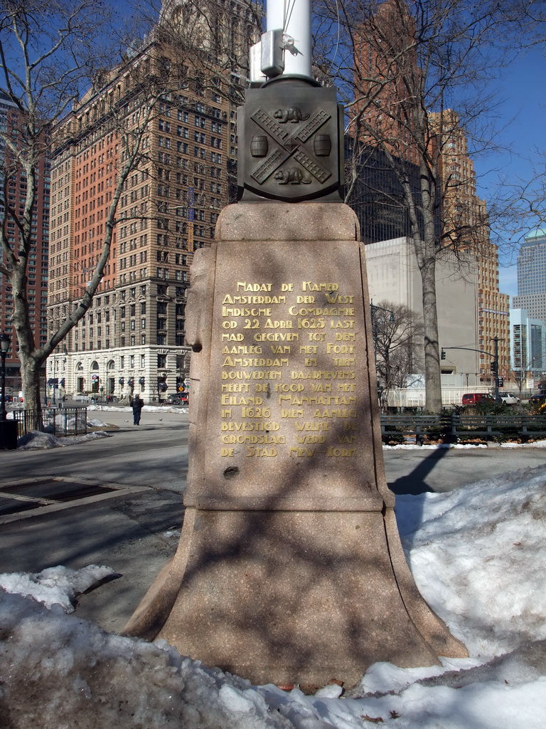 The Netherlands Memorial Flagstaff at Battery Park