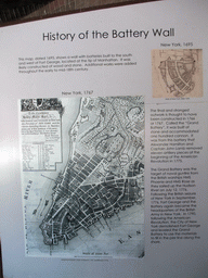 Explanation on the History of the Battery Wall, at Castle Clinton