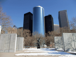 The East Coast Memorial at Battery Park, and surrounding buildings