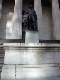 Statue of George Washington in front of the Federal Hall National Memorial at Wall Street