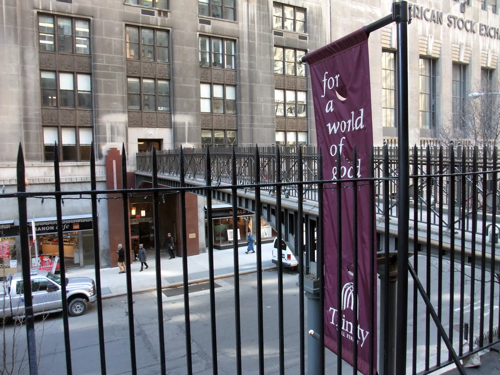 Walkway from Trinity Church over Trinity Place