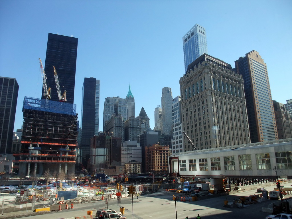 Four World Trade Center building, under construction