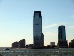 Skyline of Jersey City, viewed from the Battery Park City Esplanade