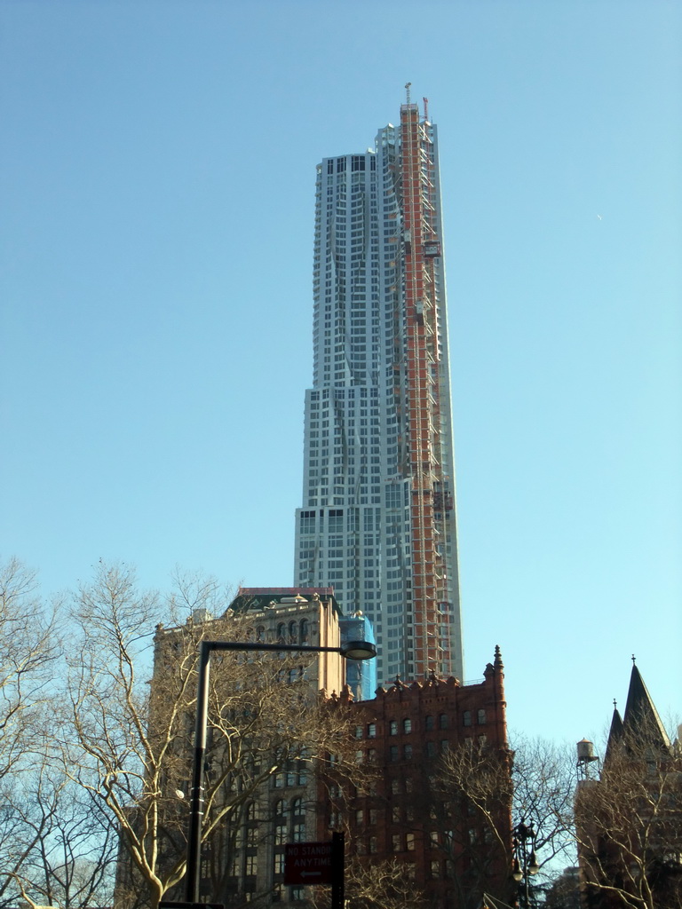 8 Spruce Street building, under construction