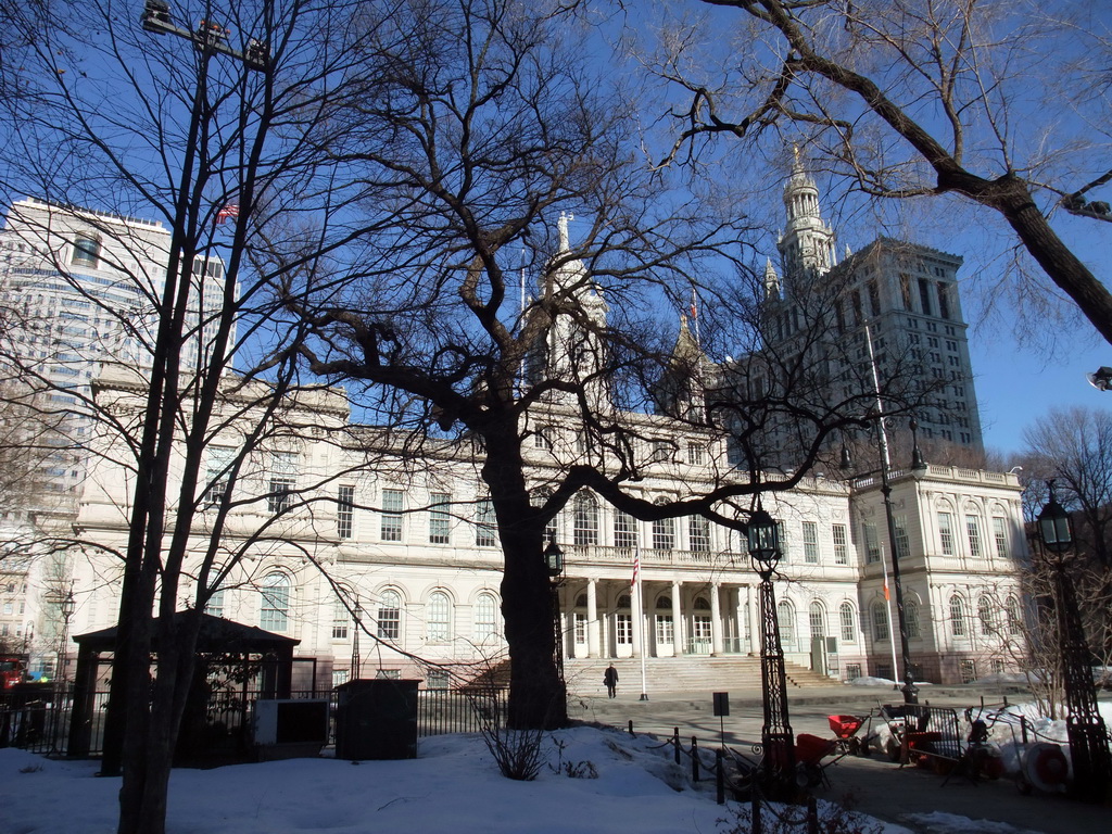 New York City Hall and the Manhattan Municipal Building