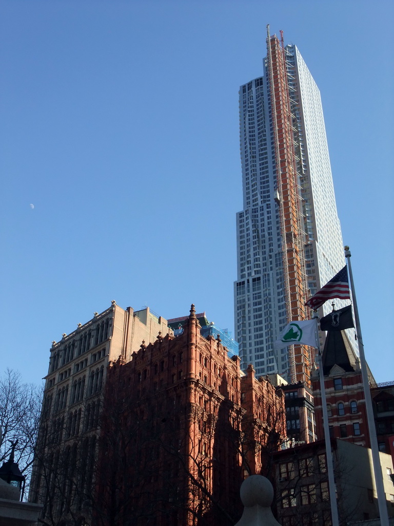 8 Spruce Street building, under construction