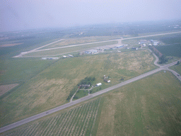 View from the helicopter on countryside near Niagara