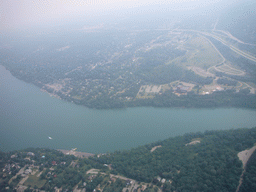 View from the helicopter on Niagara River