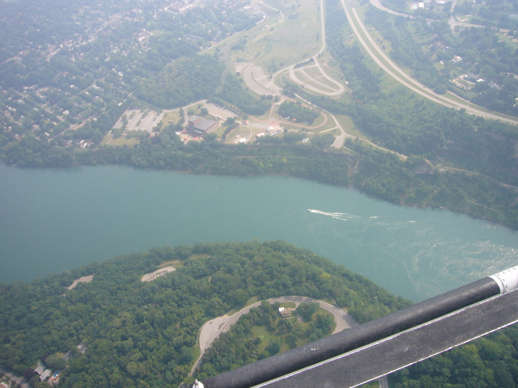 View from the helicopter on Niagara River