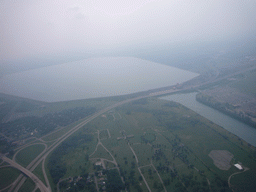View from the helicopter on the Niagara Power Reservoir