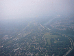 View from the helicopter on Niagara River