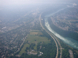 View from the helicopter on the Whirlpool Rapids