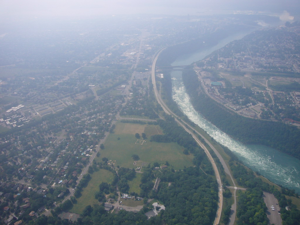 View from the helicopter on the Whirlpool Rapids