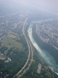 View from the helicopter on the Whirlpool Rapids