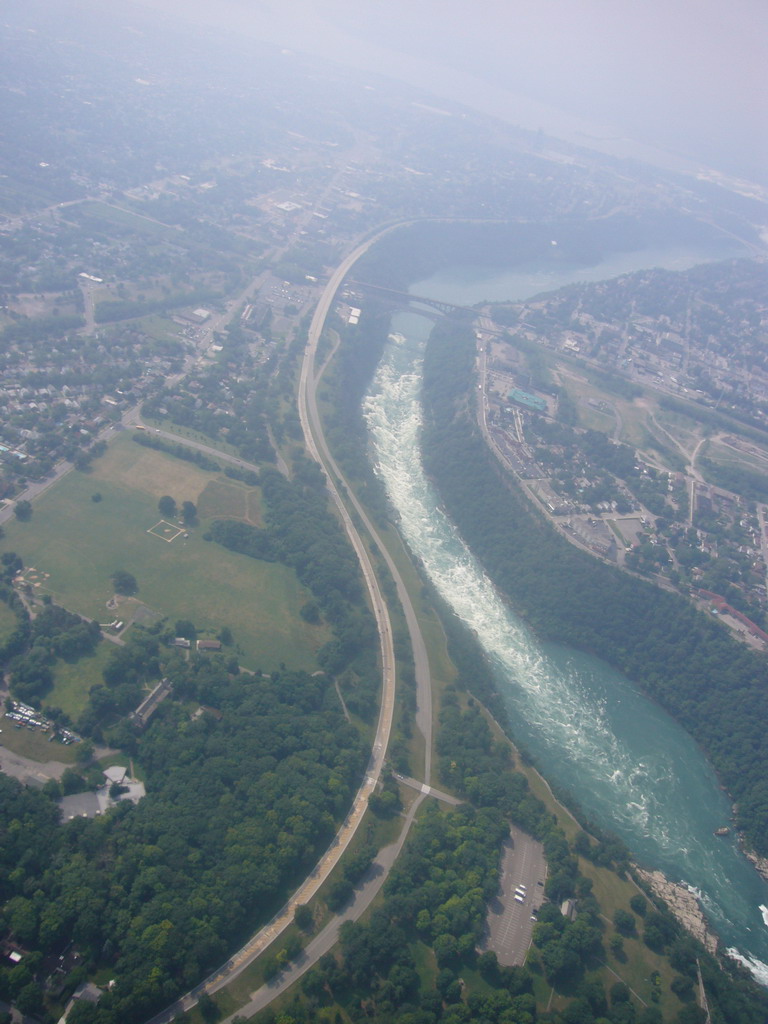 View from the helicopter on the Whirlpool Rapids