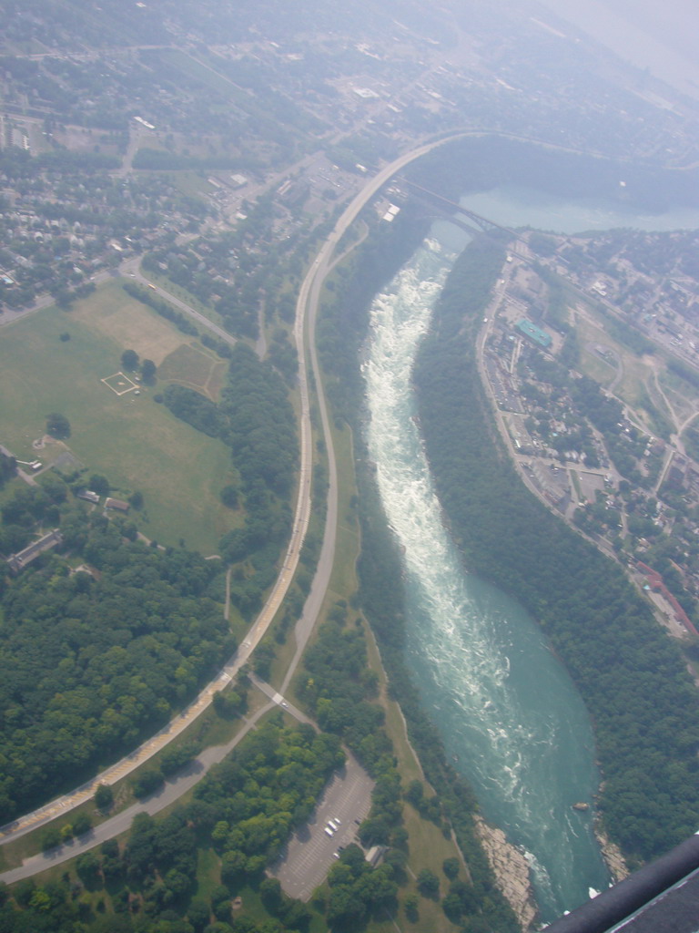 View from the helicopter on the Whirlpool Rapids