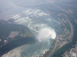 View from the helicopter on the Horseshoe Falls