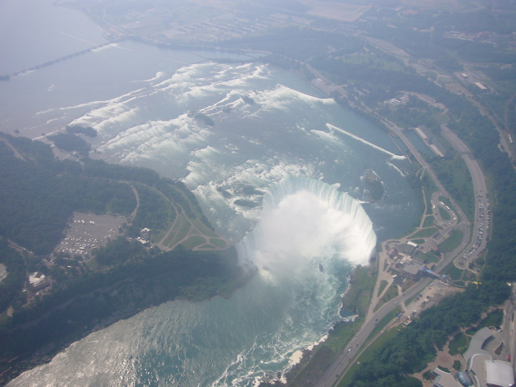 View from the helicopter on the Horseshoe Falls