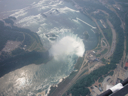 View from the helicopter on the Horseshoe Falls