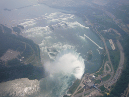 View from the helicopter on the Horseshoe Falls