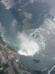 View from the helicopter on the Horseshoe Falls