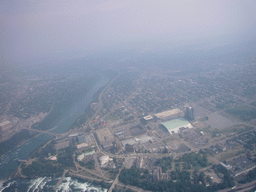 View from the helicopter on Niagara River