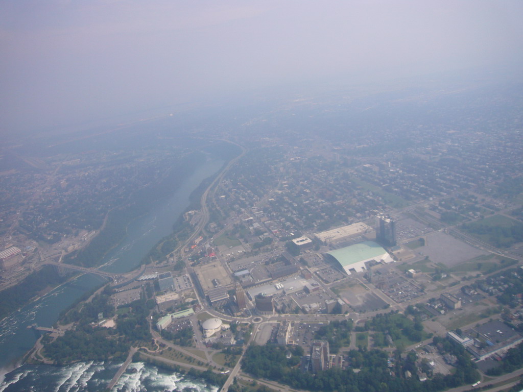 View from the helicopter on Niagara River