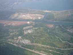 View from the helicopter on the Niagara Power Reservoir