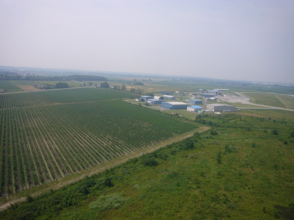 View from the helicopter on the Niagara District Airport