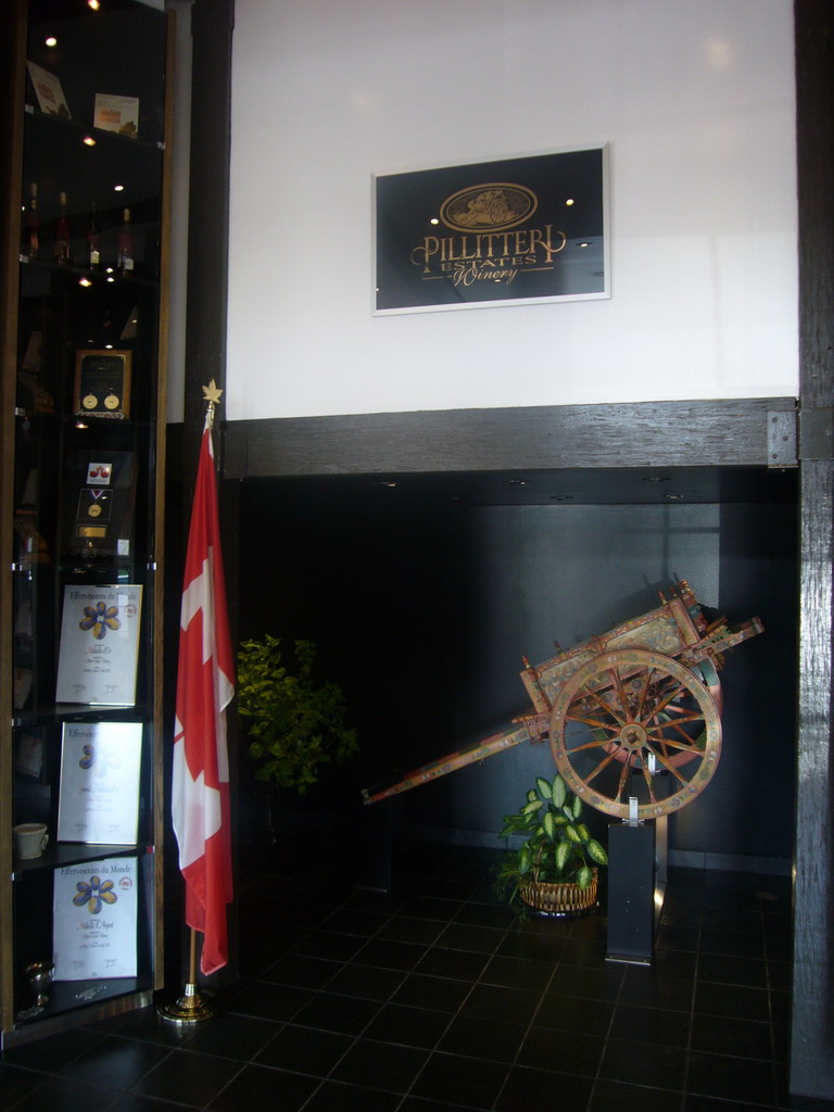 A wheel cart at the Pillitteri Estates Winery in Niagara