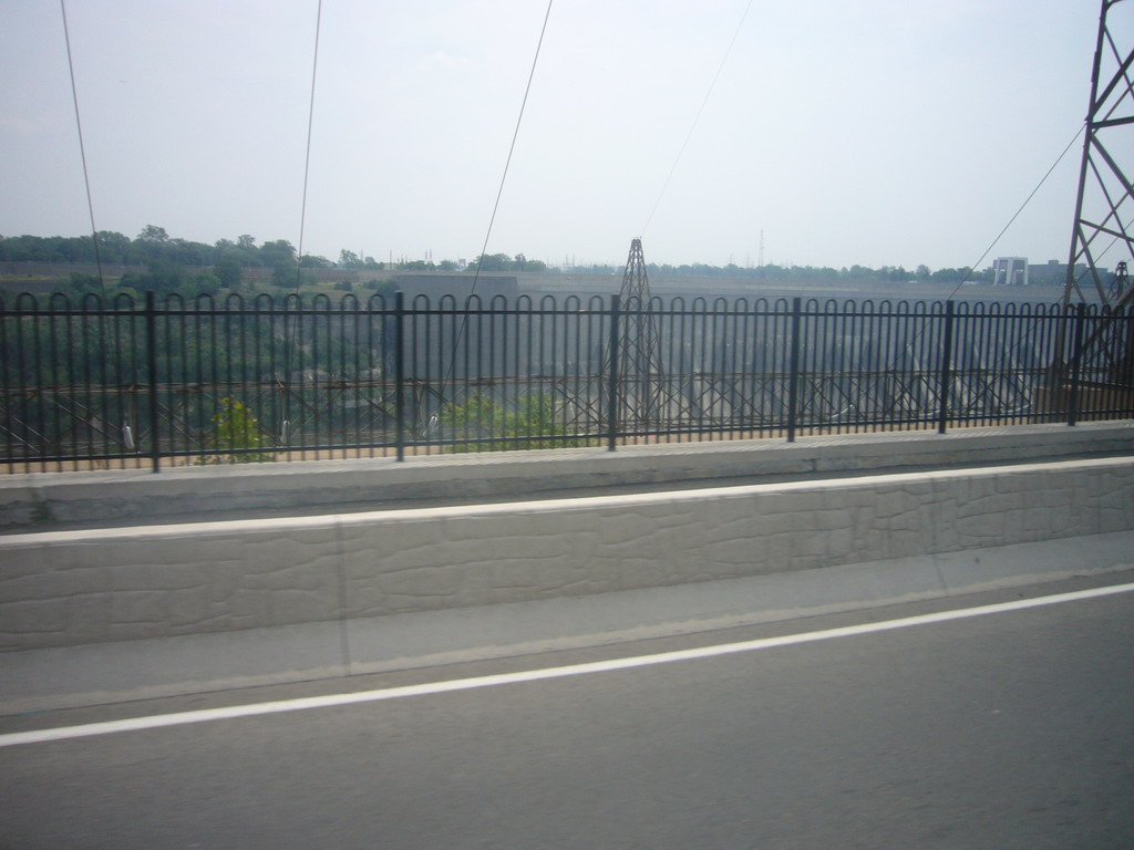 The Robert Moses Niagara Power Plant, from tour bus