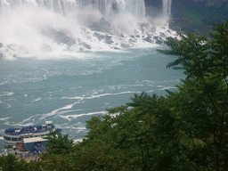 View on the American Falls and the Horseshoe Falls from the entrance building to the Maid of the Mist
