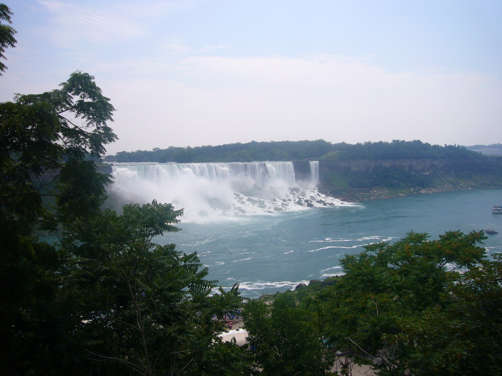 View on the American Falls from the entrance building to the Maid of the Mist