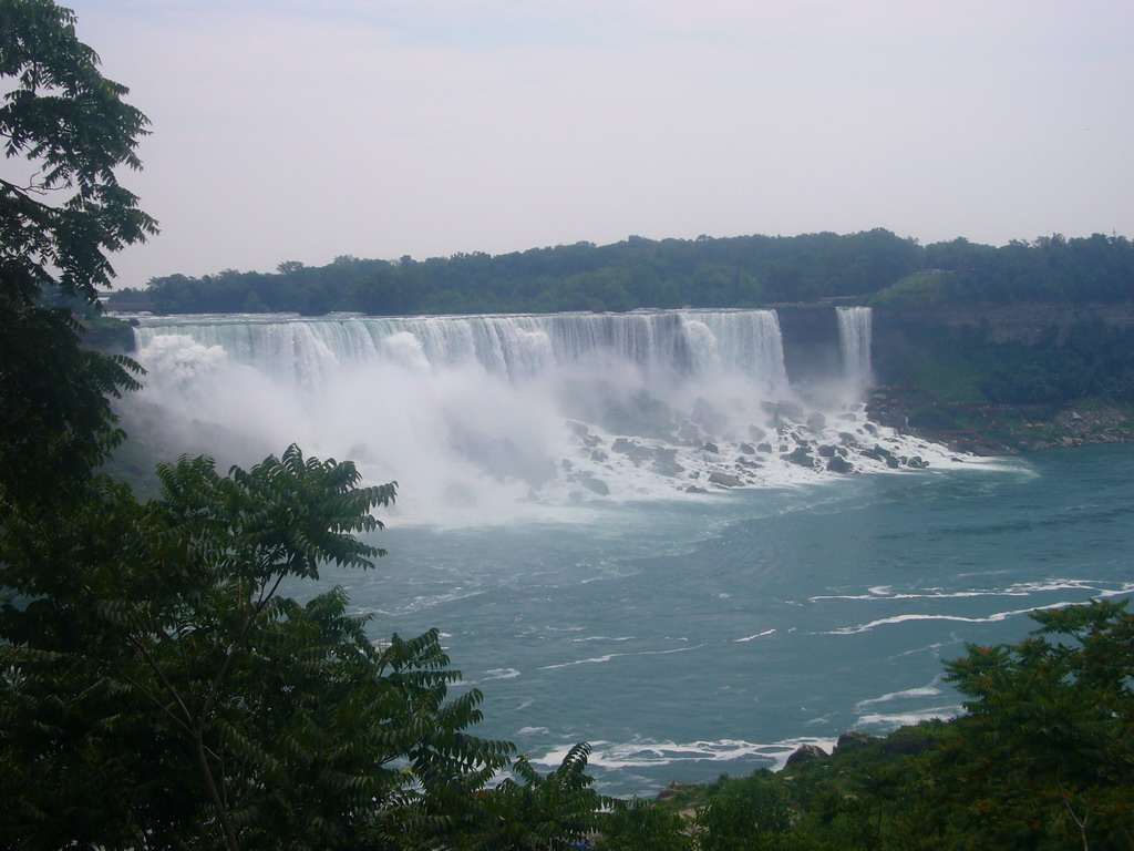 View on the American Falls from the entrance building to the Maid of the Mist