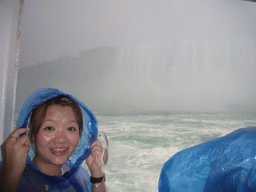 Miaomiao and the Horseshoe Falls, from the Maid of the Mist boat