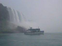 The Horseshoe Falls and a boat, from the Maid of the Mist boat