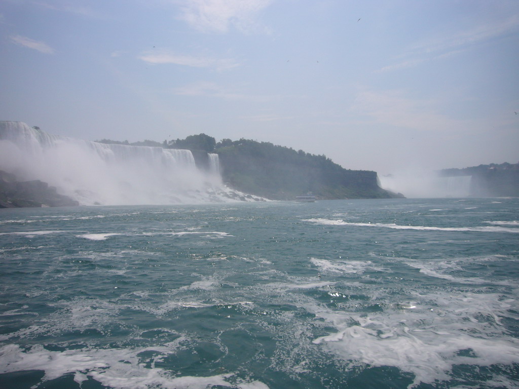 The American Falls and the Horseshoe Falls, from the Maid of the Mist boat