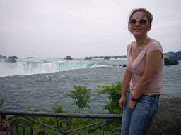 Miaomiao at the Horseshoe Falls