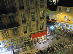 View on the Avenue de Suède and the Rue Halévy street, from our room in the Hotel de Suède, by night