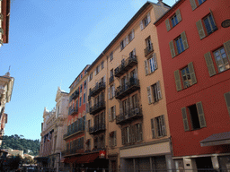 The Rue Saint-François de Paule street with the Opera building, at Vieux-Nice