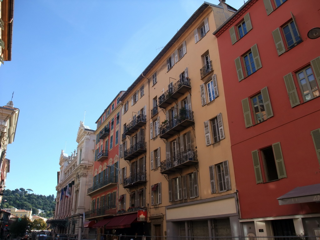 The Rue Saint-François de Paule street with the Opera building, at Vieux-Nice