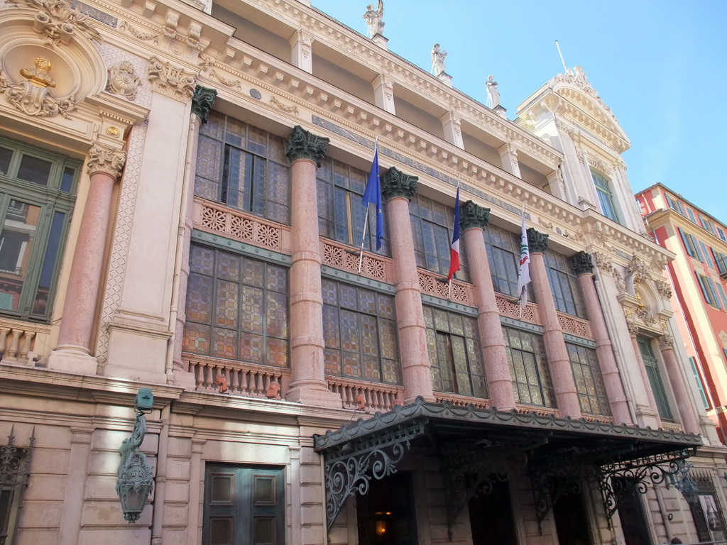 The Opera building in the Rue Saint-François de Paule street, at Vieux-Nice