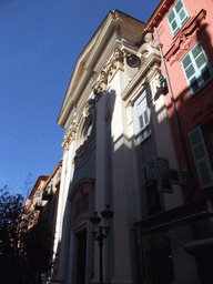 The Église Saint-François-de-Paule church in the Rue Saint-François de Paule street, at Vieux-Nice