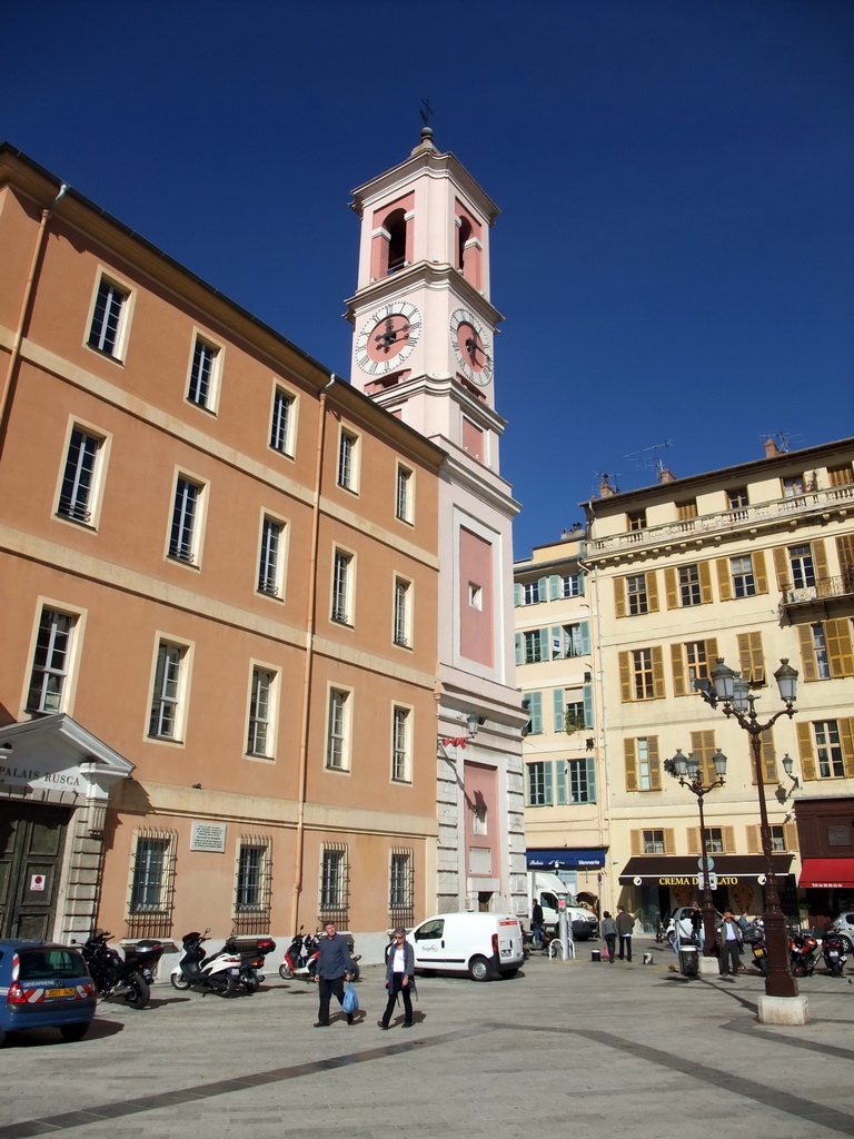 The Palais Rusca at the Place du Palais de Justice square, at Vieux-Nice