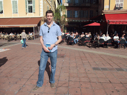 Tim in the Cours Saleya street, at Vieux-Nice