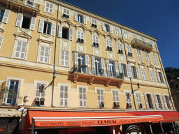 Facade of Restaurant Gustoso at the Place Charles Félix square, at Vieux-Nice