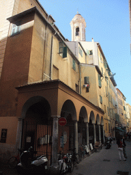 Gallery with stone remains, at Vieux-Nice